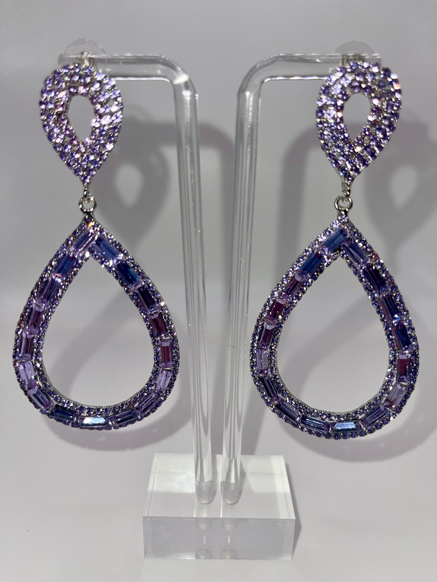 Lavish Lavender Icy Drop Earrings