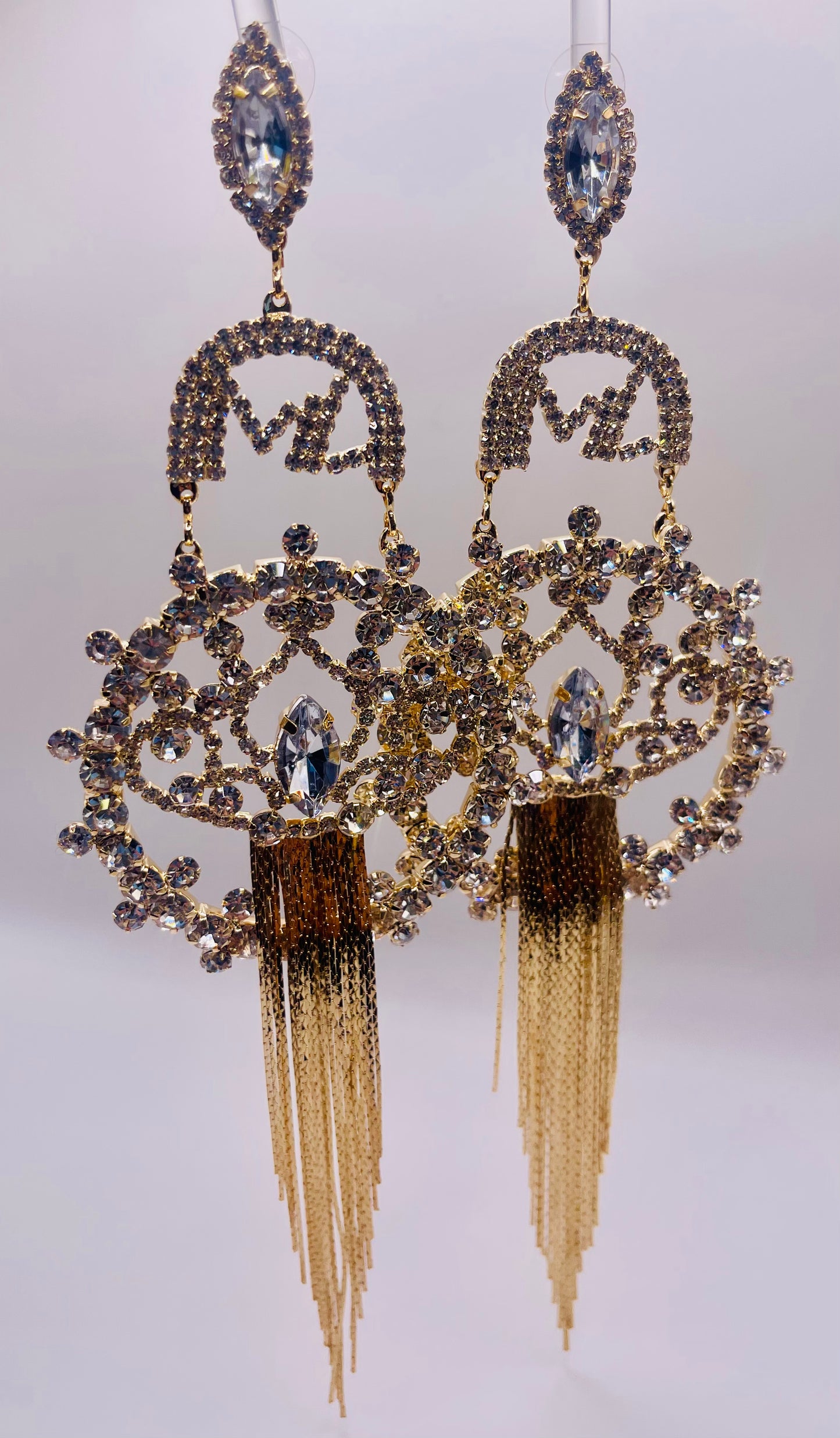 LUXE With Fringe Benefits Gold Drop Earrings