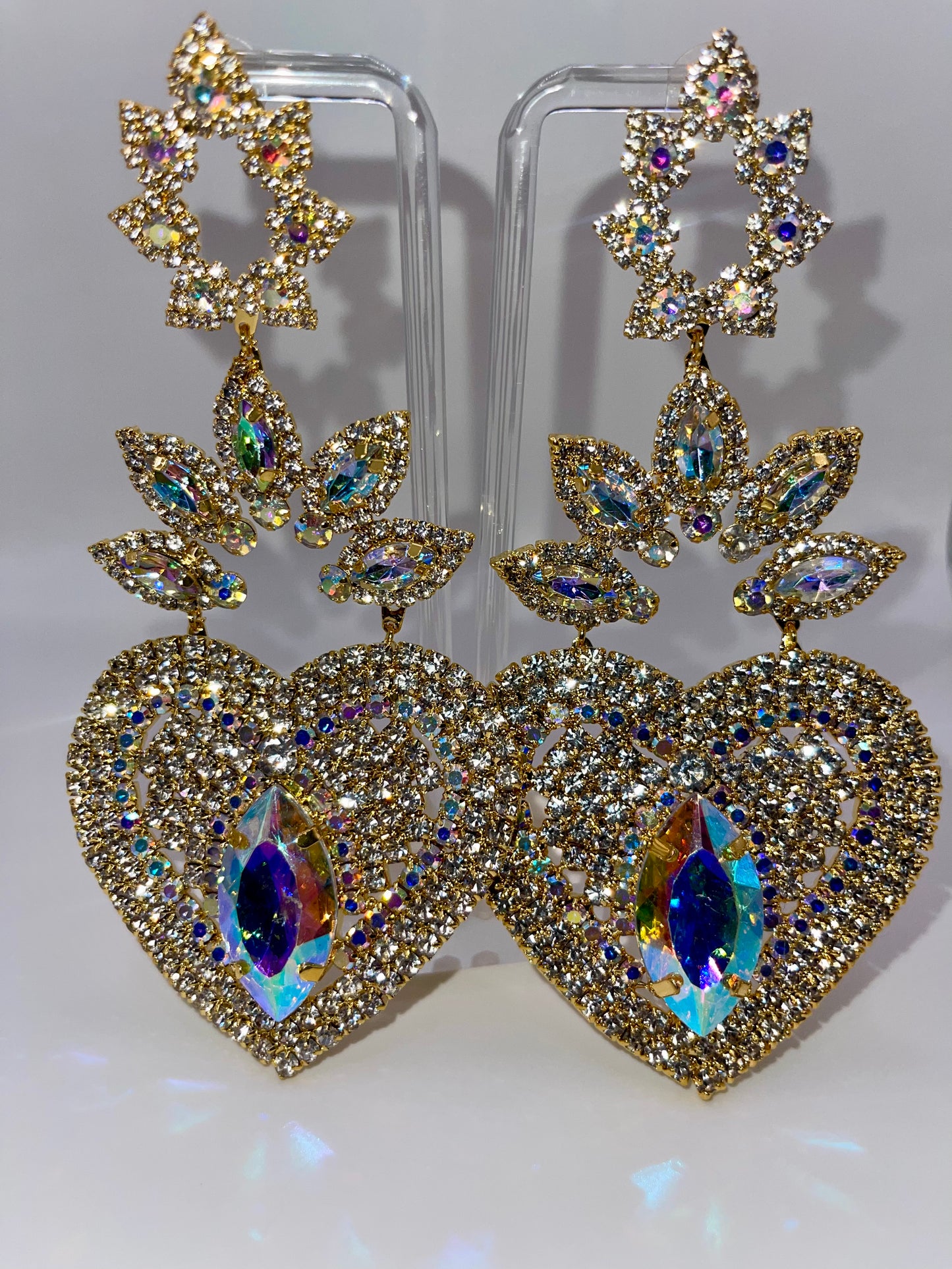 LUXE Le Grande Dame Heart Drop Earrings