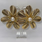 Day's Eye Flower Textured Earrings
