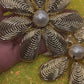 Day's Eye Flower Textured Earrings