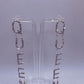 QUEEN Status Silver Drop Earring